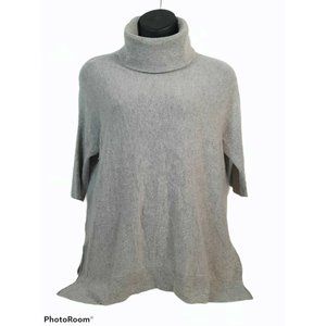 Antonio Melani Woman's 100% Cashmere Turtleneck Tunic Sweater Gray L See below